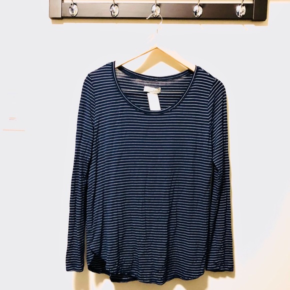 ⭐️5/$25 | ABERCROMBIE | Striped Long-sleeve Top | Medium - Picture 1 of 2